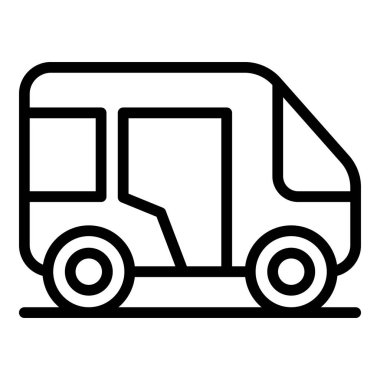 Asya trishaw simgesi ana hat vektörü. Eski triportör. Hint bisikleti