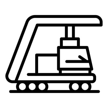 Araç uçağı merdiveni ikonu ana hat vektörü. Turizm uçuşu. Hava merdiveni