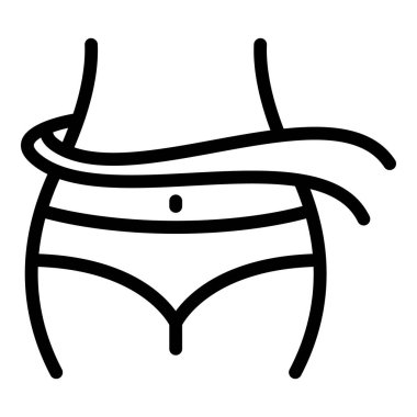 Dişi diyet ikonu ana hatları vektörü. Besin maddesi. Doğal organik