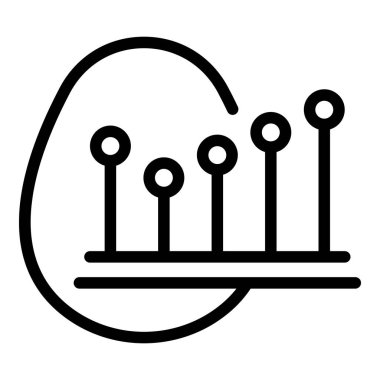 Mali ikon ana hatları vektörü büyüt. Başarı işi. Strateji yaratıcı