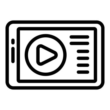 Görüntü simgesi dış hat vektörünü oynat. İş başarısı. Finans yaratıcı