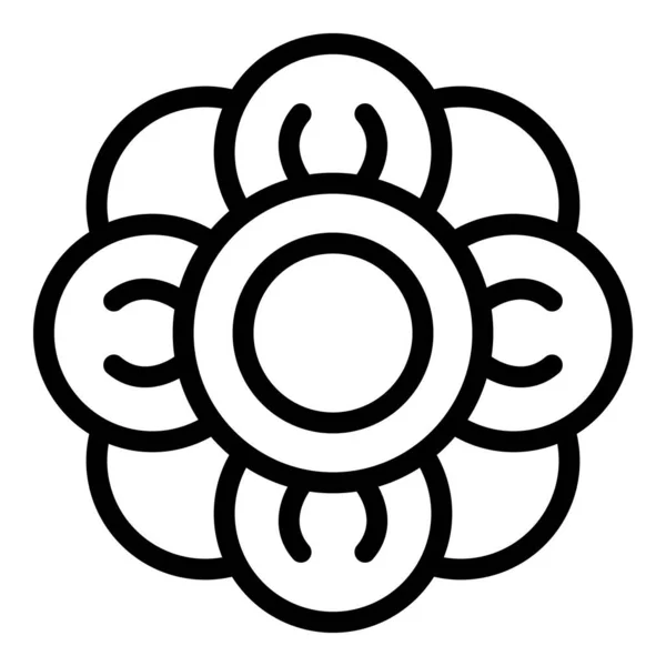Вектор Контуру Піктограми Оболонки Квіткова Рослина Пітчер — стоковий вектор