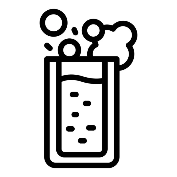 Smoothie Γυαλί Διάνυσμα Περίγραμμα Εικονίδιο Φαγητό Διαίτης Φαρμακευτικό Έλαιο — Διανυσματικό Αρχείο