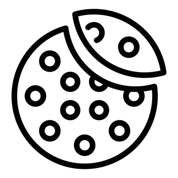甜香草图标轮廓矢量 蛋糕形状 糖类食品 — 图库矢量图片