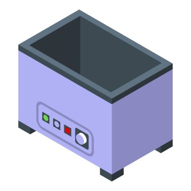 Boş çömlek ikonu izometrik vektörü. Doğal ağda. Wick spa