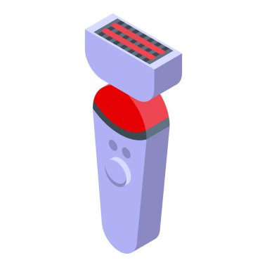 Epilaktör ikon izometrik vektörü. Deri lazeri. Salon bacağı