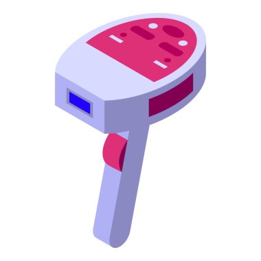 Kozmetik epilatör ikon izometrik vektörü. Kadın bakımı. Sağlık aygıtı