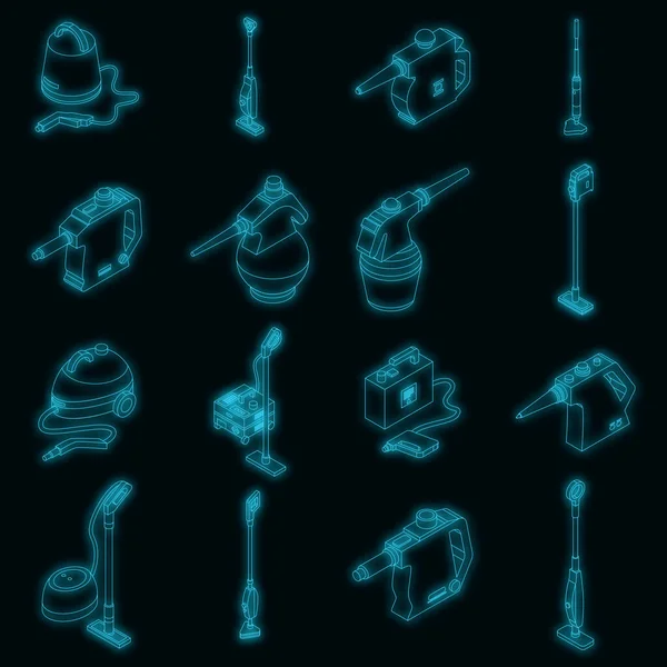 Steam Cleaner Icons Set Isometric Set Steam Cleaner Vector Icons — Stock Vector