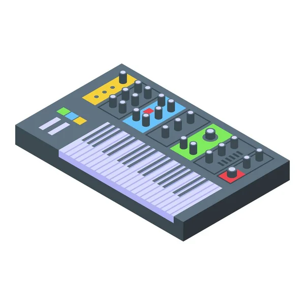 Játssz Szintetizátor Ikon Izometrikus Vektor Zene Song Készülék — Stock Vector