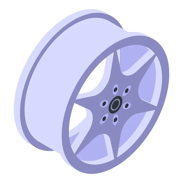 Класичний Іконка Алюмінієвого Колеса Ізометричний Вектор Автомобільний Спорт Налаштування Транспортного — стоковий вектор