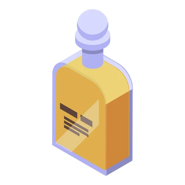 Trinken Flasche Symbol Isometrischen Vektor Tequila Glas Vorhanden Alkoholparty — Stockvektor
