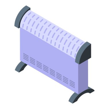 Convektör izometrik vektörü. Oda enerjisi. Hizmet içi