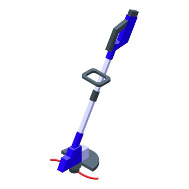 String trimmer ikon izometrik vektörü. Çimenler. Bahçe aracı