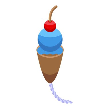 Dondurma oyuncağı ikon izometrik vektörü. Köpek dükkanı. Hayvan yavrusu.