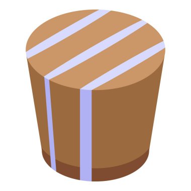 Süt çikolata ikonu izometrik vektörü. Festival şekeri. Splash festivali