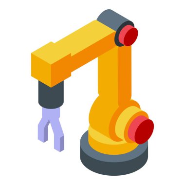 Robot el ikonu izometrik vektörü. Teknoloji zekası. Geleceğin robotu