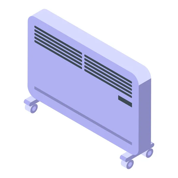Icône Convecteur Puissance Vecteur Isométrique Énergie Ambiante Service Climat — Image vectorielle