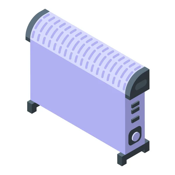 Air Heater Icon Isometric Vector Room Radiator Wall Interior — Stock Vector