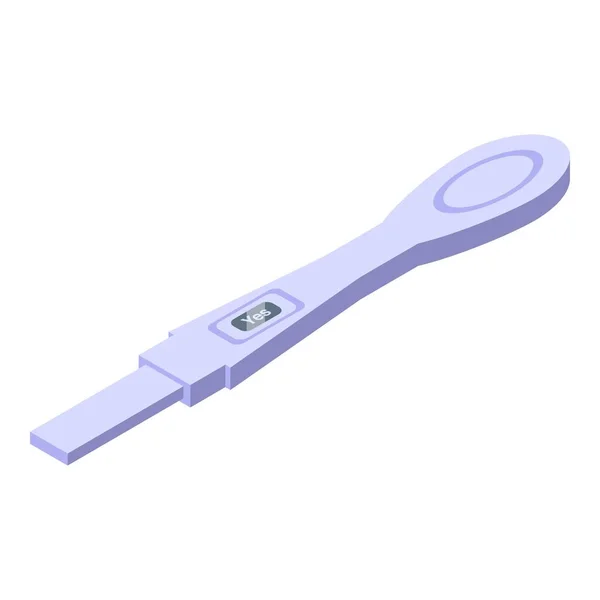 Ikona Digitálního Těhotenského Testu Izometrický Vektor Těhotná Negativní Výsledek Sady — Stockový vektor