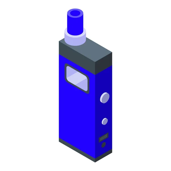 Vape Bleu Icône Vecteur Isométrique Jus Électronique Stylo Fumeur — Image vectorielle
