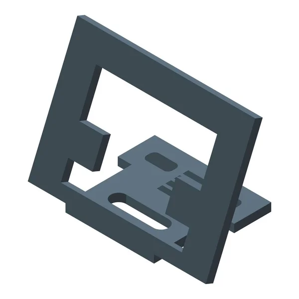 Icône Stand Ergonomique Vecteur Isométrique Bureau Pour Ordinateur Portable Bureau — Image vectorielle