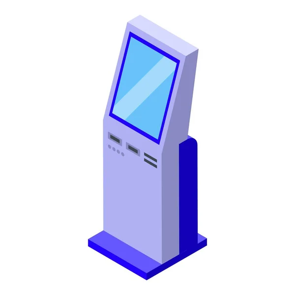 Icono Terminal Vector Isométrico Sistema Manos Smartphone Digital — Vector de stock