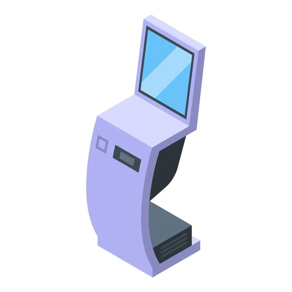 Touchscreen Terminal Symbol Isometrischen Vektor Handmobil Smartphone Digital — Stockvektor