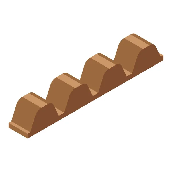 Csokoládé Ikon Izometrikus Vektor Ünnepi Cukorka Sötét Tojás — Stock Vector