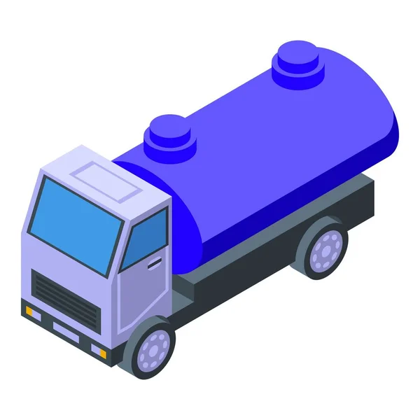 Піктограма Доставки Води Вантажівки Ізометричний Вектор Холодніший Галон Компанія Вантажу — стоковий вектор