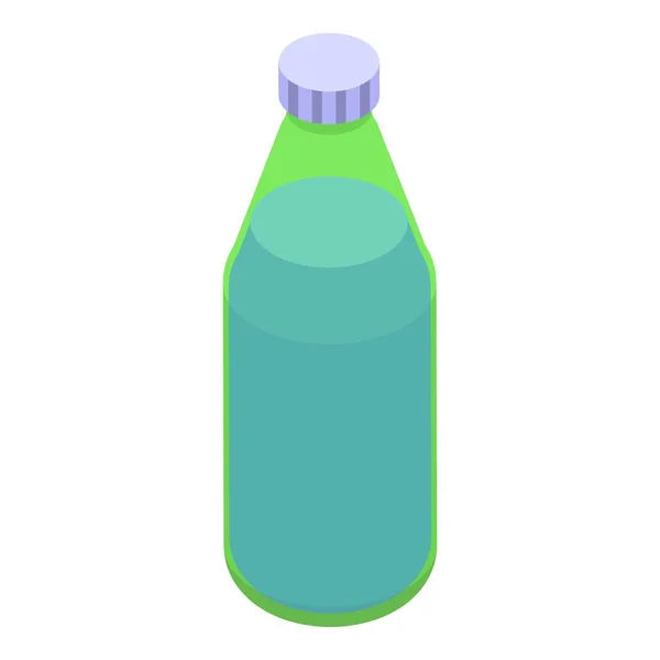 Glas Mineralflasche Symbol Isometrischen Vektor Wasserversorgung Kaltes Aqua — Stockvektor