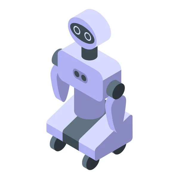 Robot Rueda Icono Vector Isométrico Tecnología Inteligente Futuro Bot — Vector de stock