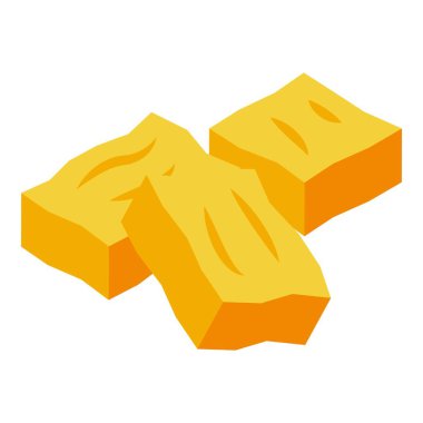 Kuru mango ikonu izometrik vektörü. Sağlıklı atıştırmalıklar. Lifli yemek.