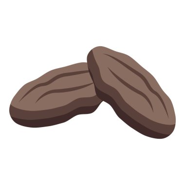 Atıştırmalık meyve ikonu izometrik vektörü. Kuru yiyecek. Organik taze