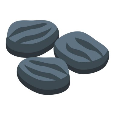 Organik meyve ikonu izometrik vektörü. Kuru yiyecek. Atıştırmalık taze