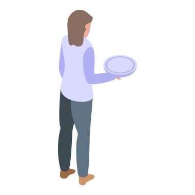 Özel gelin ikonu izometrik vektörü. Düğün etkinliği. Düzenleyici planlayıcı