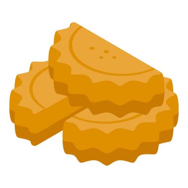 Tapas çanağı ikonu izometrik vektörü. İspanyol mutfağı. Tavuk churros.