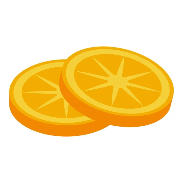 Dry Orange Piece Icon Isometric Vector Fruit Snack Organic Fresh — Stock Vector