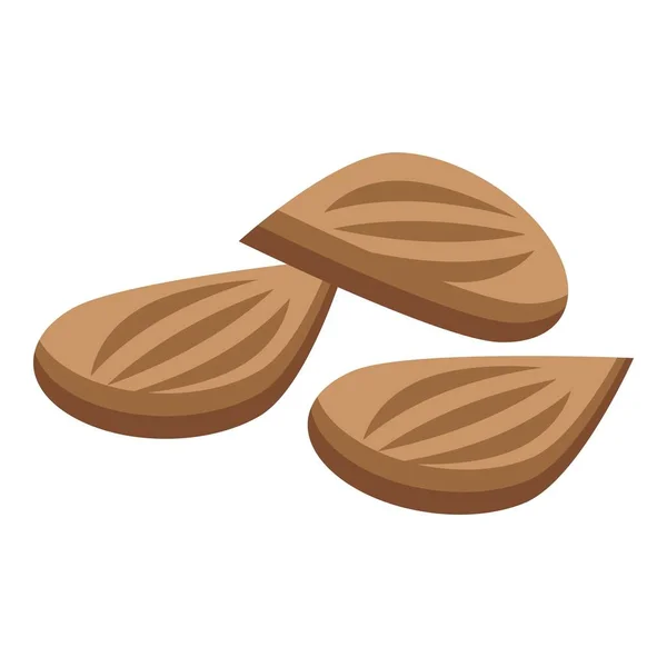 Snack Nut Icon Isometric Vector Buah Kering Makanan Segar - Stok Vektor