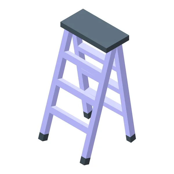 Remodeling Ladder Symbol Isometrischen Vektor Wandreparatur Flip Bad — Stockvektor
