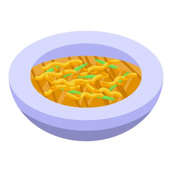 Ícone Sopa Vegetal Vetor Isométrico Proteína Orgânica Alimentos Feijão — Vetor de Stock
