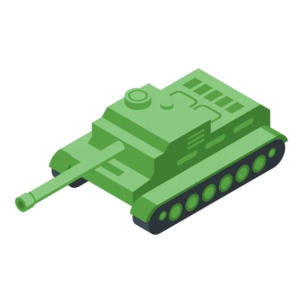 Tank Icoon Isometrische Vector Militair Voertuig Oorlogswapen — Stockvector