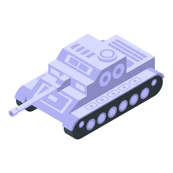 Ícone Tanque Batalha Vetor Isométrico Exército Militar Veículo Guerra — Vetor de Stock