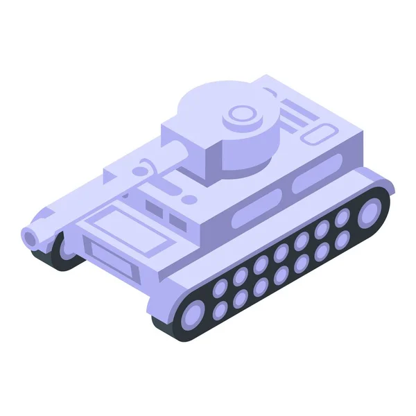 Ícone Tanque Inverno Vetor Isométrico Batalha Exército Soldado Combate — Vetor de Stock
