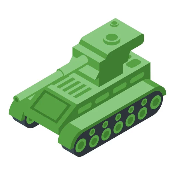 Tecnologia Ícone Tanque Vetor Isométrico Batalha Militar Soldado Combate — Vetor de Stock