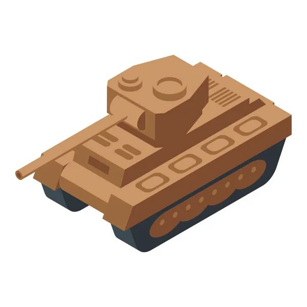 Tank Gun Ikon Izometrikus Vektor Katonai Csata Háborús Jármű — Stock Vector