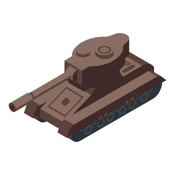 Icono Del Tanque Guerra Vector Isométrico Vehículo Militar Soldado Combate — Vector de stock