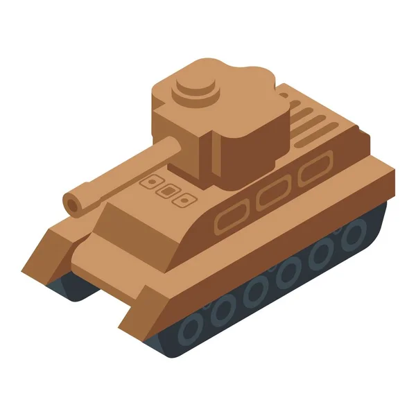 Combat Gun Icon Isometric Vector Military Tank Army War — Stock Vector