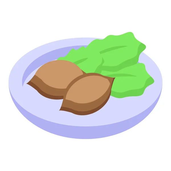 Nut Food Icon Isometric Vector Armenia Country Culture Nation — Stock Vector