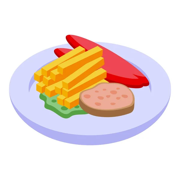 Dutch Cuisine Icon Isometric Vector Cheese Plate Board Food — Stock Vector