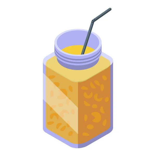 Fruchtsaft Symbol Isometrischer Vektor Abendessen Essen Und Trinken — Stockvektor